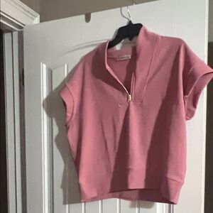 Zena Pink Ribbed Top